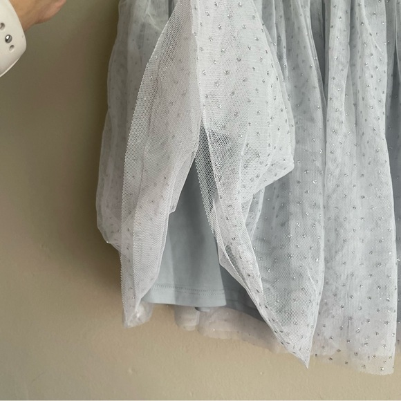 Modern Lux / White & Silver Tulle Circle Skater Skirt - Picture 8 of 8